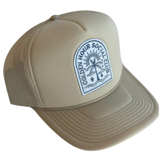 Local Beach - Golden Hour Social Club Patch Trucker Hat