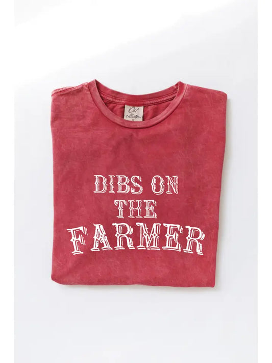 Dibs On the Farmer Mineral Washed Graphic Top