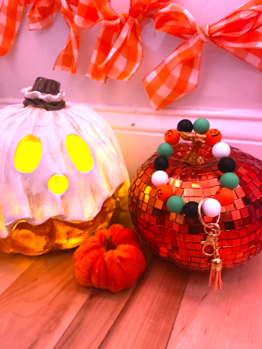 Happy Spooky Jack-O-Lantern Keychain