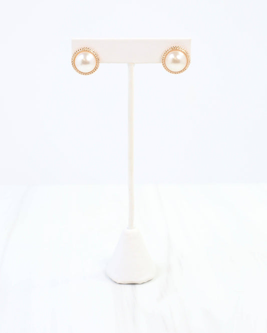 Palmdale Pearl Stud Gold