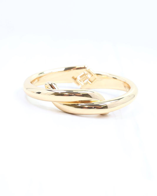 Alana Twist Hinged Bracelet Gold