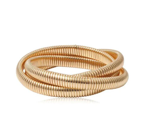 Gold Chunky Bangle Set