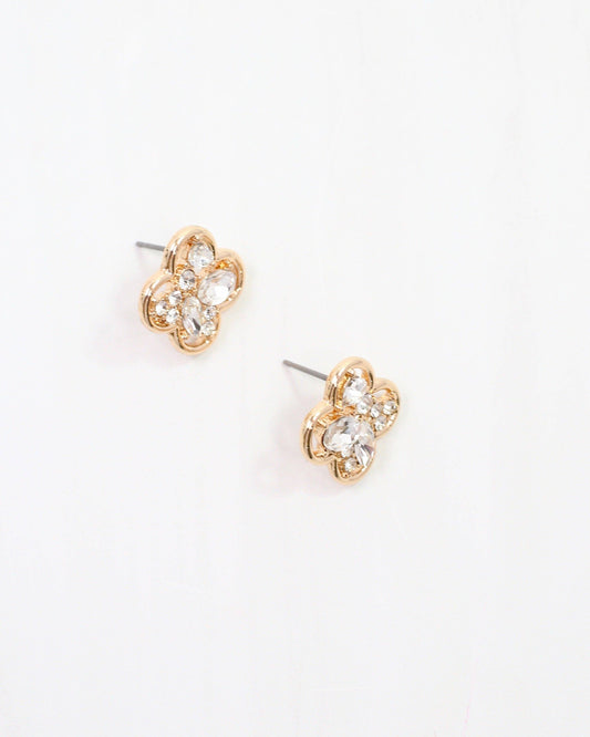 Coronado Clover Cluster Stud Clear