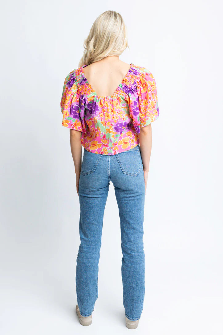 Floral Garden Square Neck Top