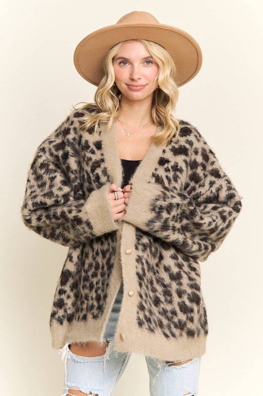 Monika Leopard Print Cardigan