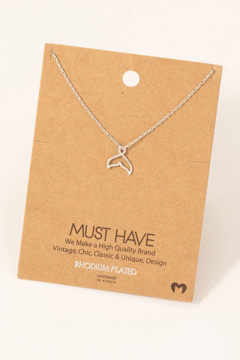 Whale Tale Pendant Necklace