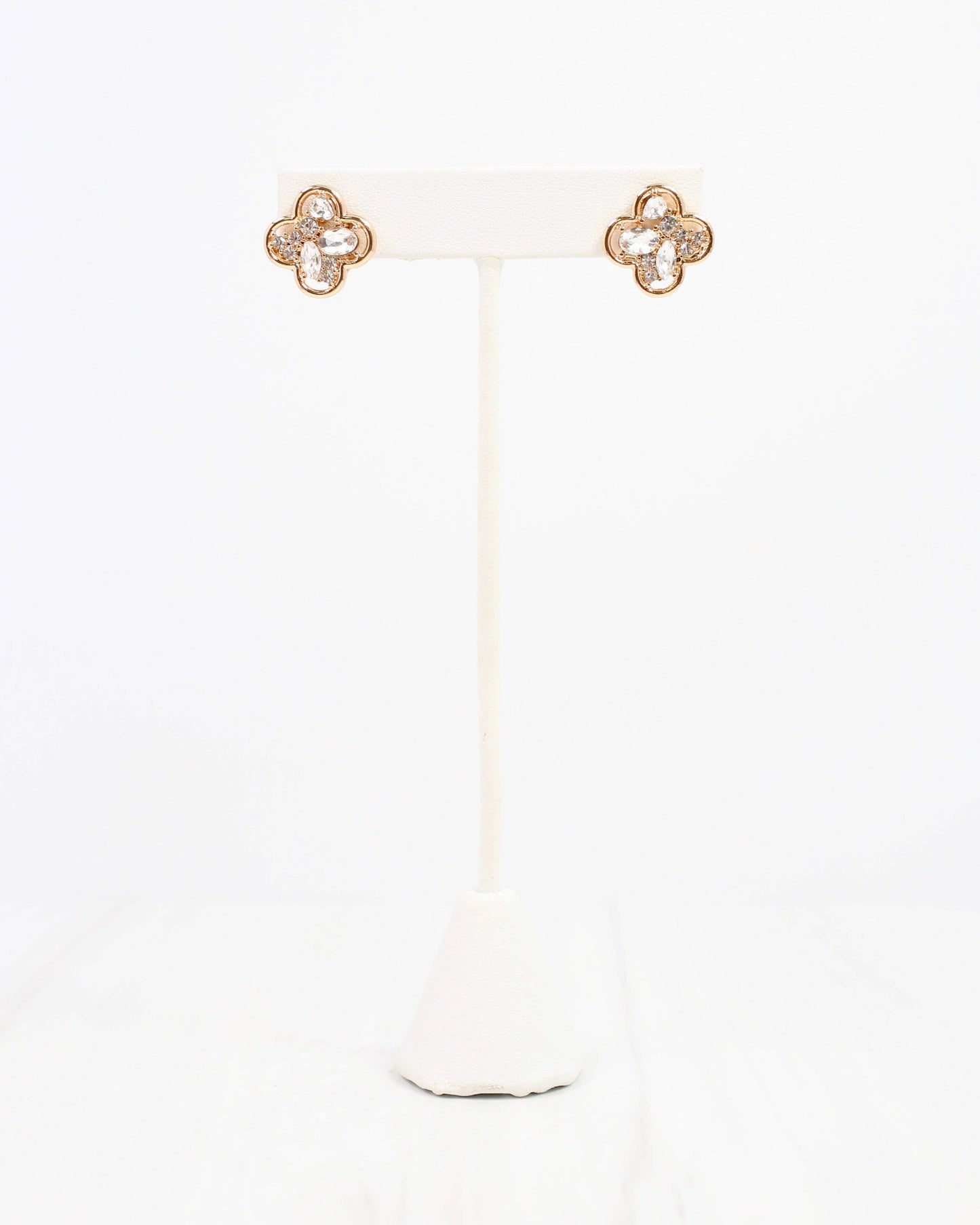 Coronado Clover Cluster Stud Clear