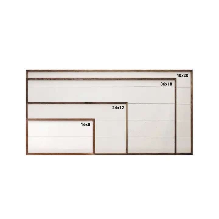 Locally Grown Whitewash Sign - 16 x 8 x 1.5