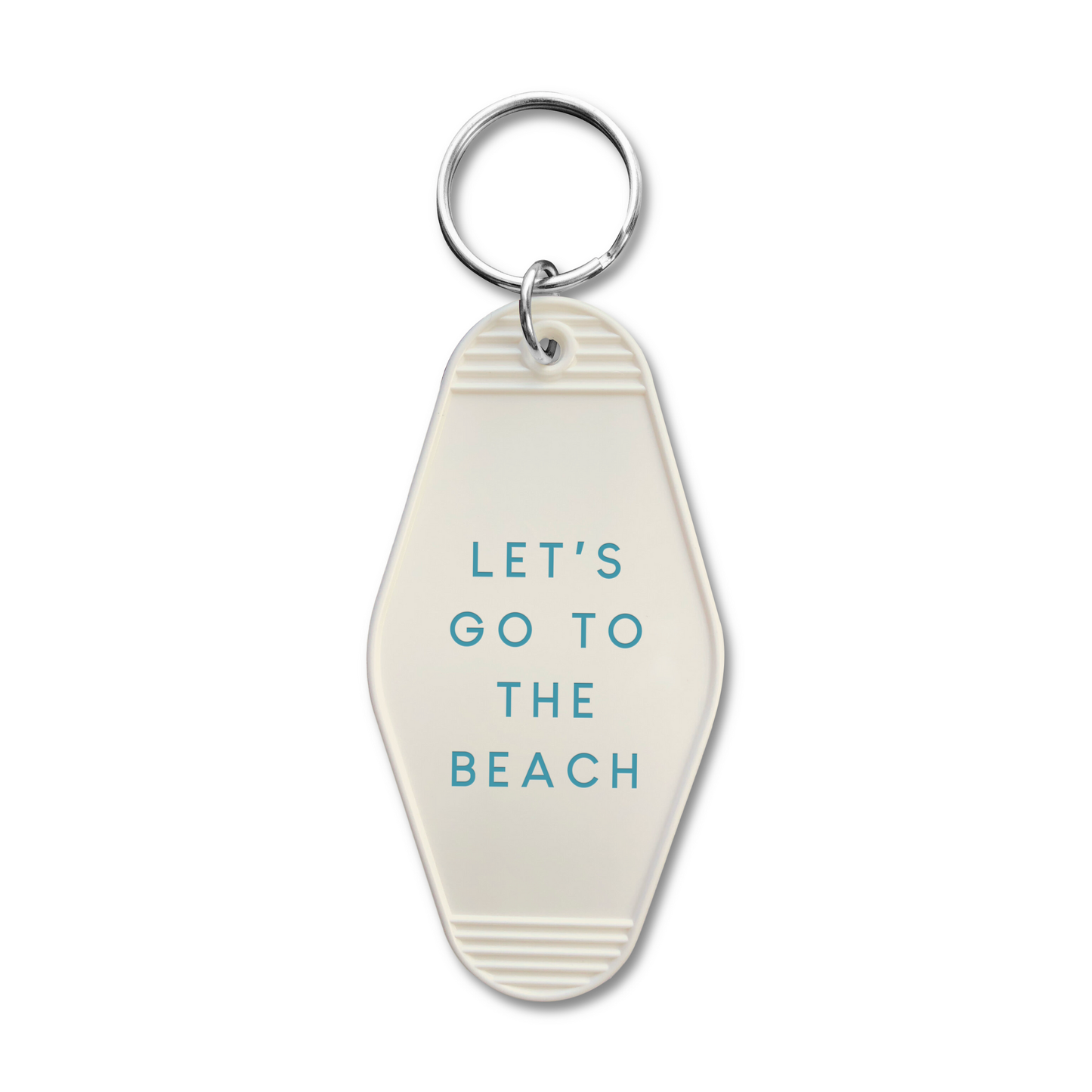 Retro Hotel Keychain - Let's Go To The Beach