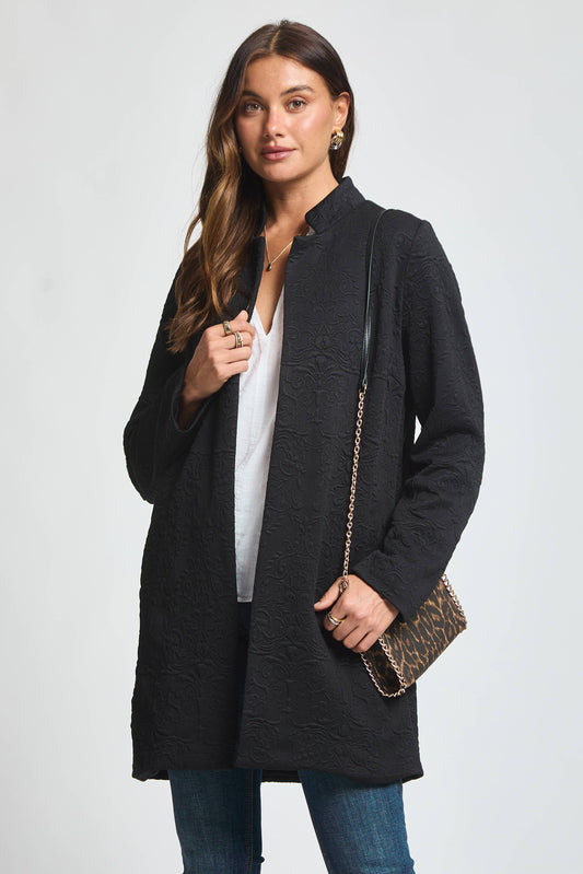 Jacquard Midi Coat