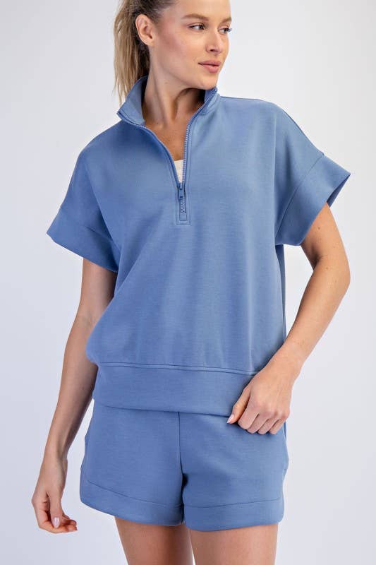Quarter Zip Scuba Top - Travel Collection