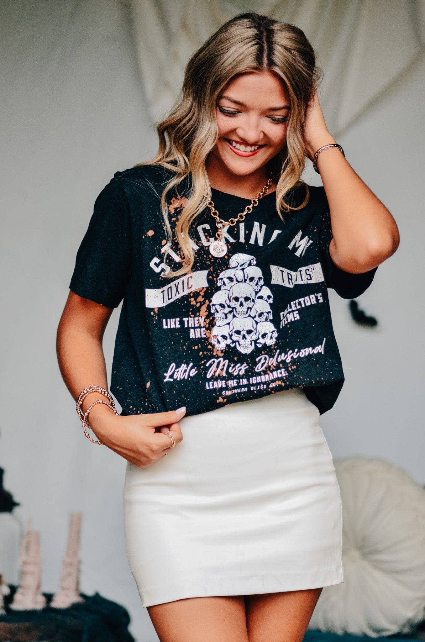 Southern Bliss Co. - Toxic Traits Bleached Tee