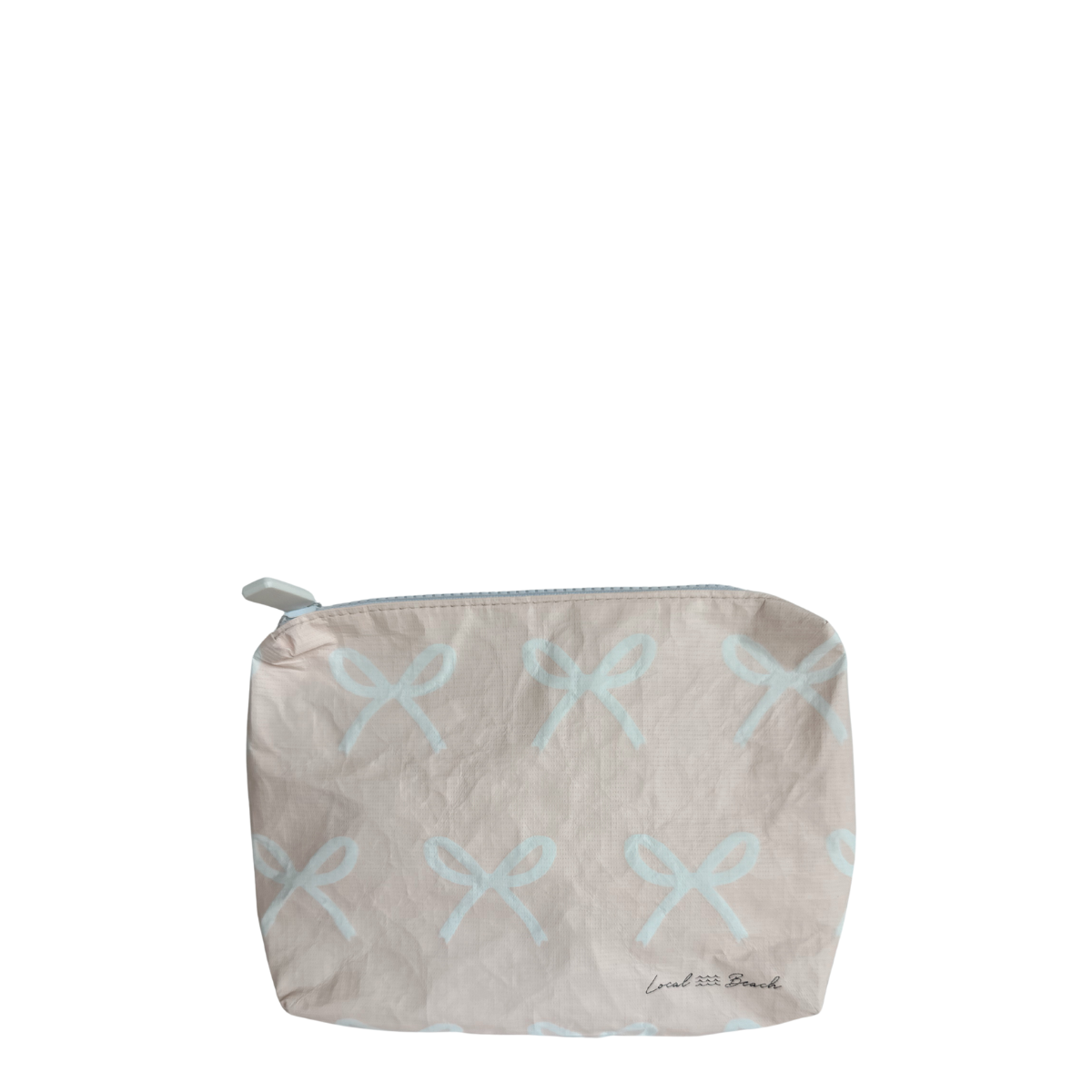 Local Beach - Blush Pink Bows Water Resistant Pouch