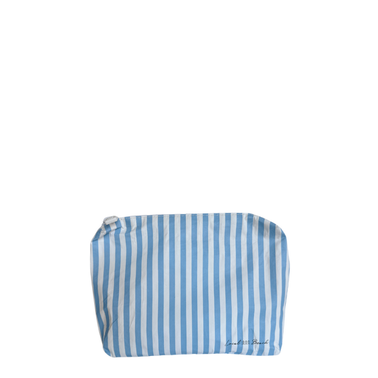 Local Beach - Blue Stripe Water Resistant Pouch