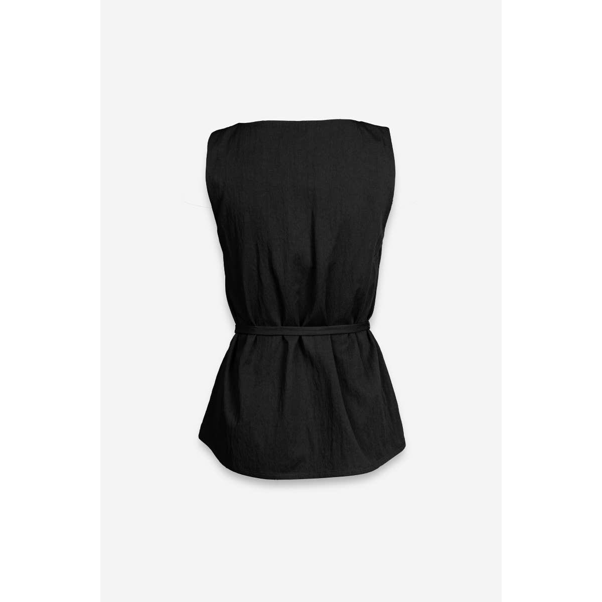 Sleeveless Cinched Tunic Top - ZEBRA