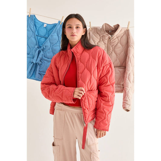 Quilted Jacket W/ Drawstring Hem