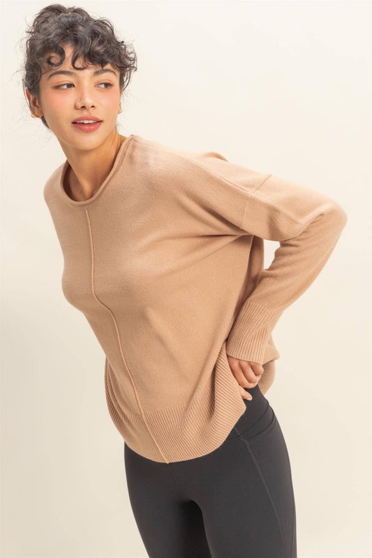 Round Roll Shoulder Sweater