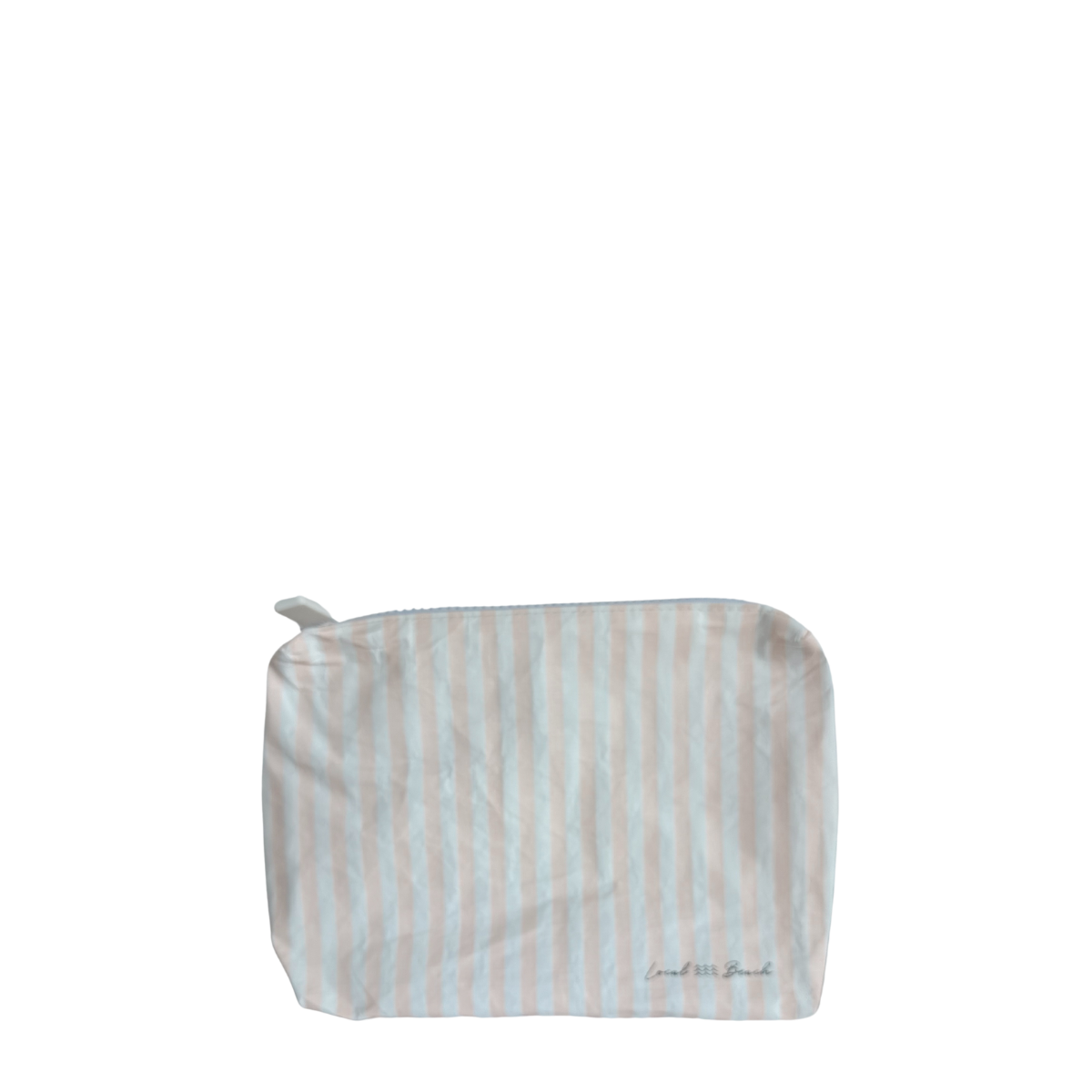 Local Beach - Blush Pink Stripe Water Resistant Pouch