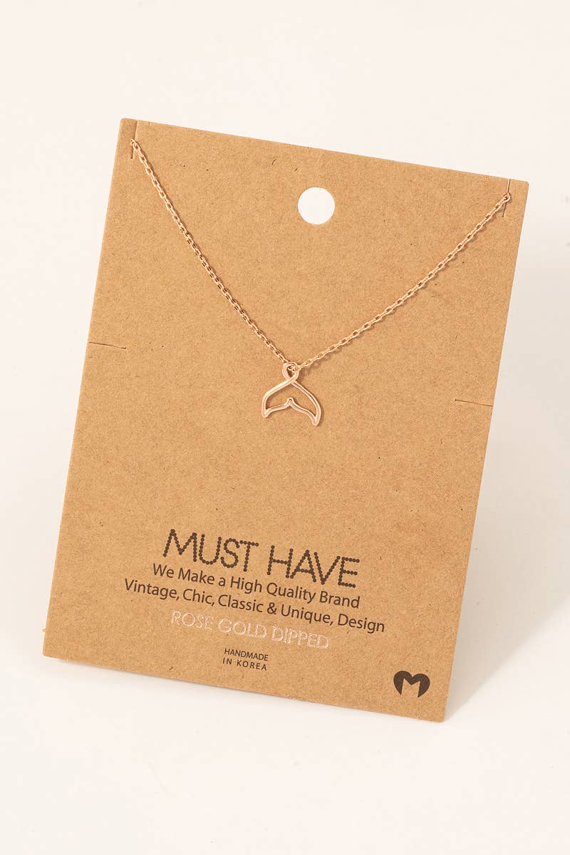 Whale Tale Pendant Necklace