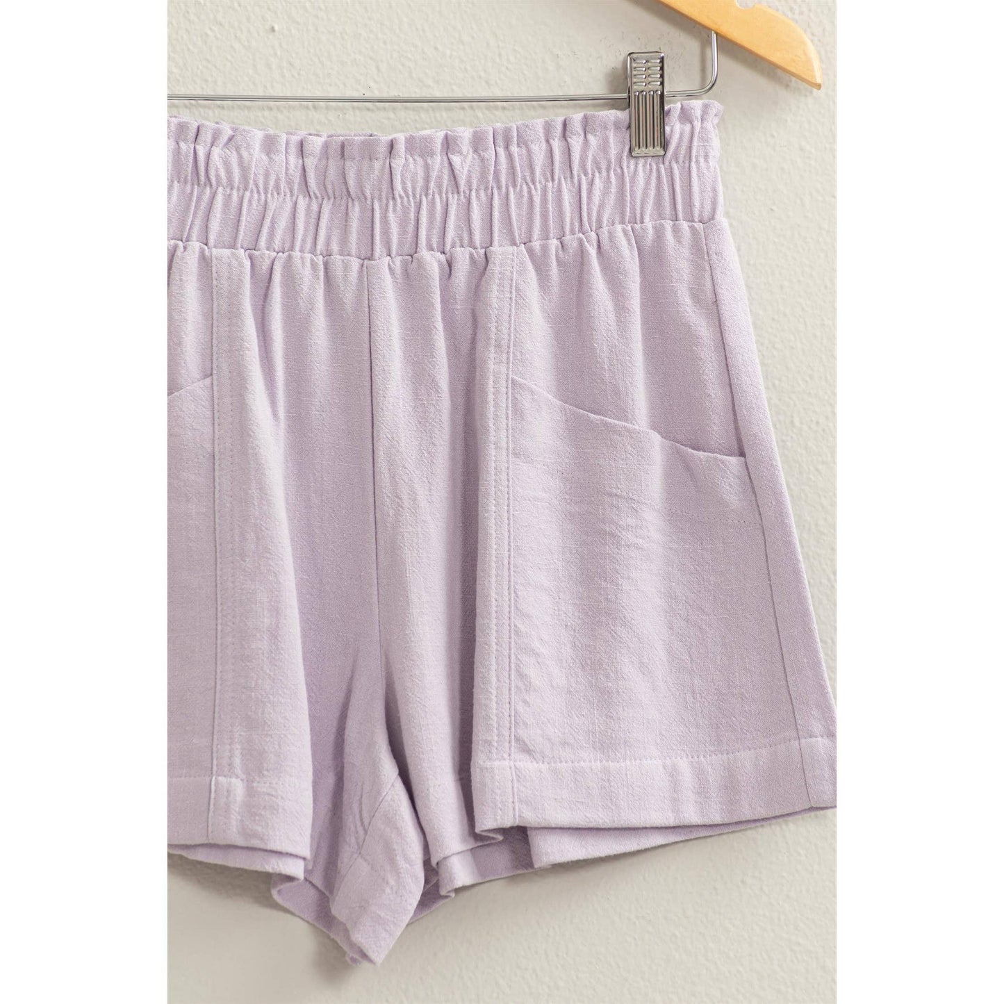 ALL TIME FUN HIGH WAIST LINEN SHORTS