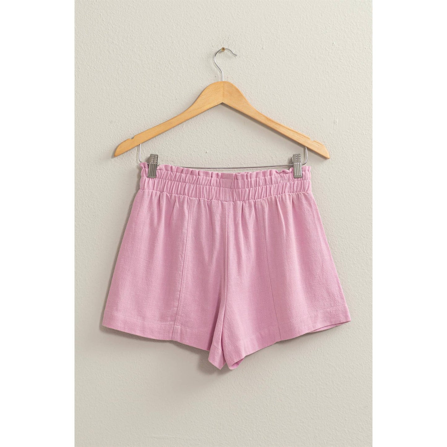 ALL TIME FUN HIGH WAIST LINEN SHORTS