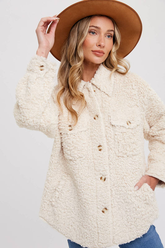 BOUCLE WOVEN SHACKET