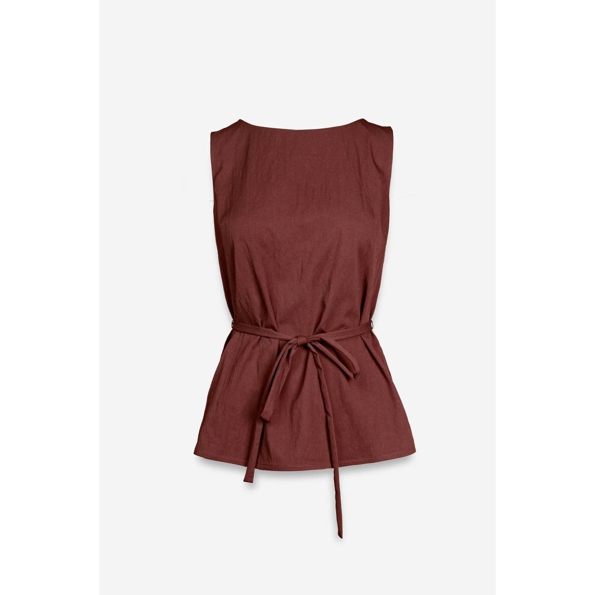 Sleeveless Cinched Tunic Top - ZEBRA