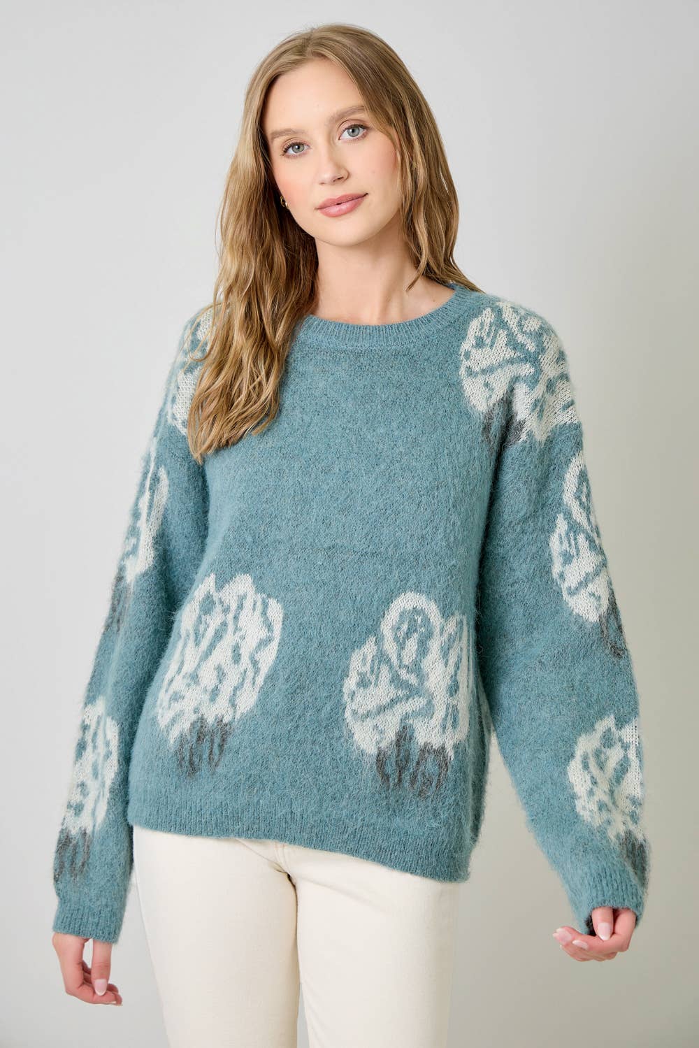 Floral Pullover Sweater