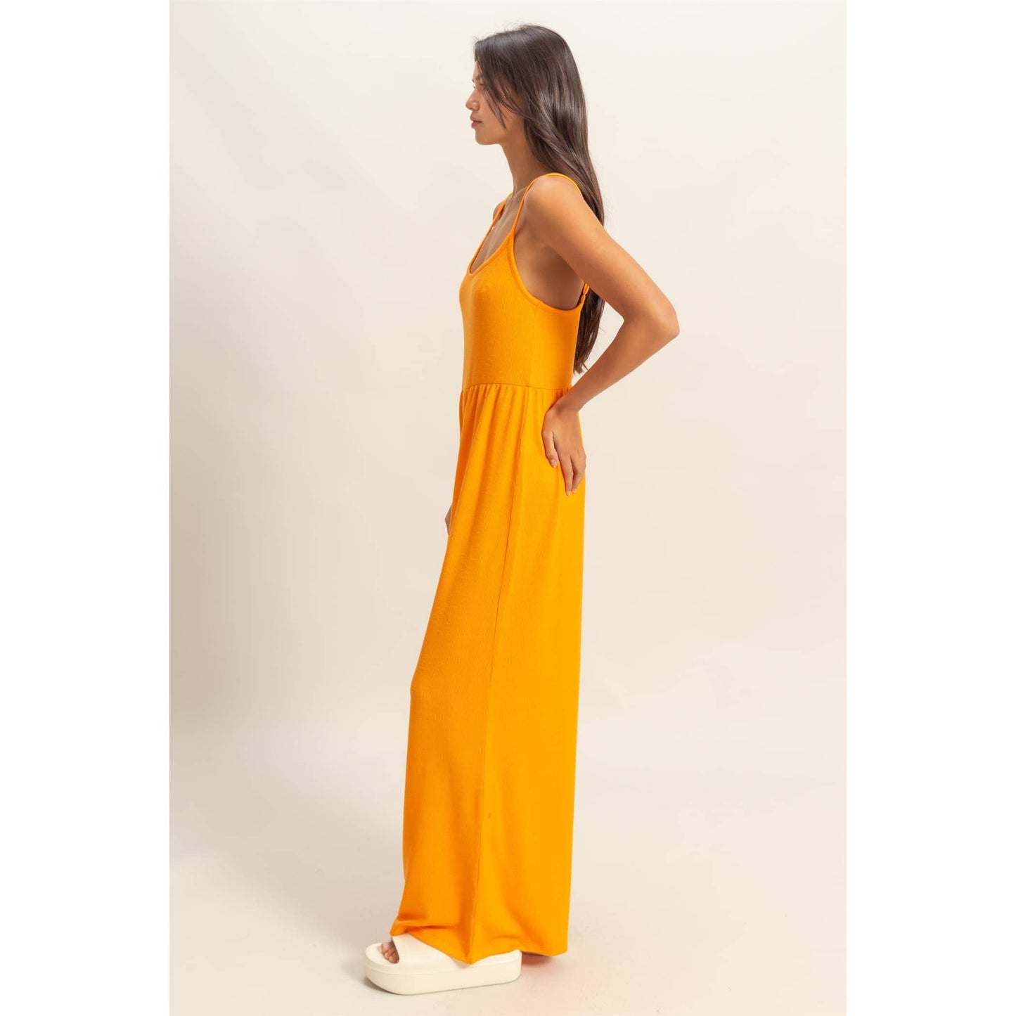 Scoop Neck Sleeveless Wide Leg Jumpsuit
