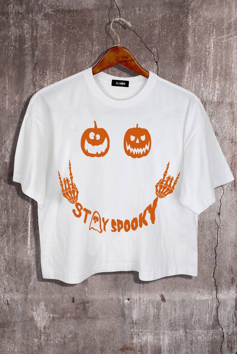 Stay Spooky Graphic Crop Tee