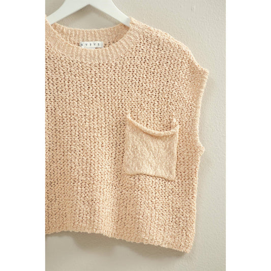 Pocket Detail Sweater Top