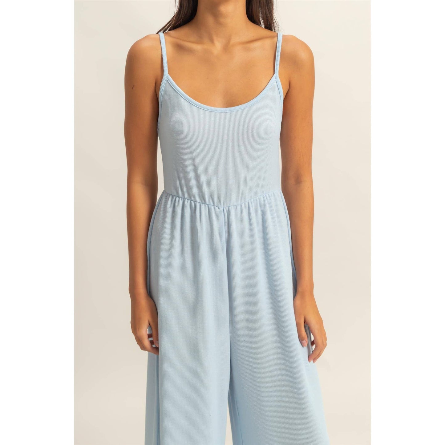 Scoop Neck Sleeveless Wide Leg Jumpsuit