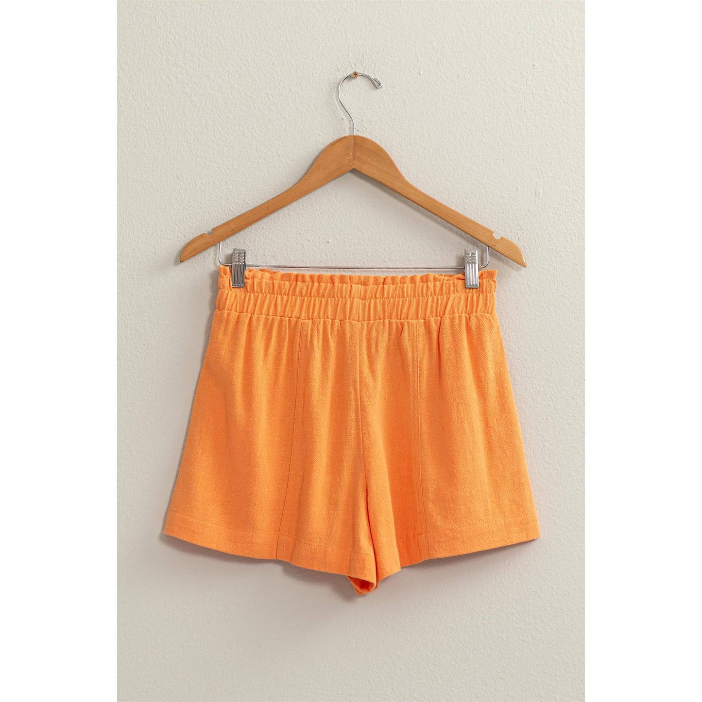 ALL TIME FUN HIGH WAIST LINEN SHORTS