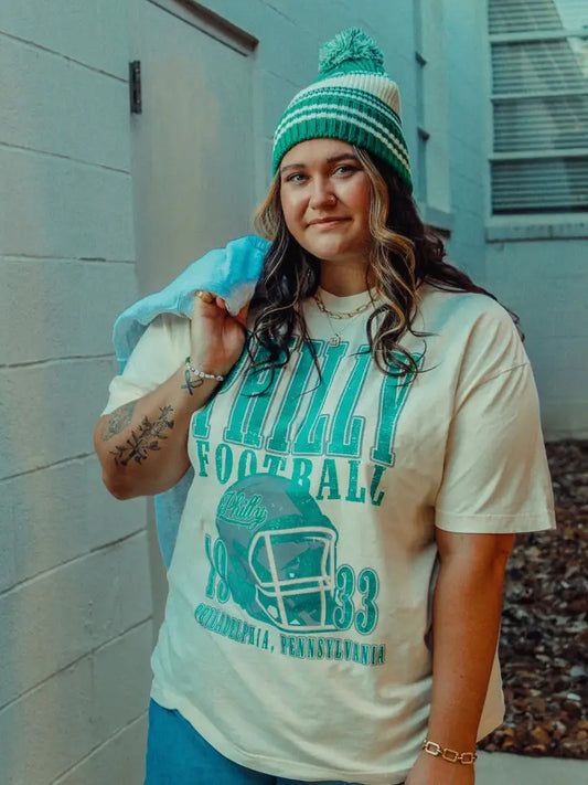90's Philadelphia Football Vintage Oversized Tshirt - The Clandestine Underground