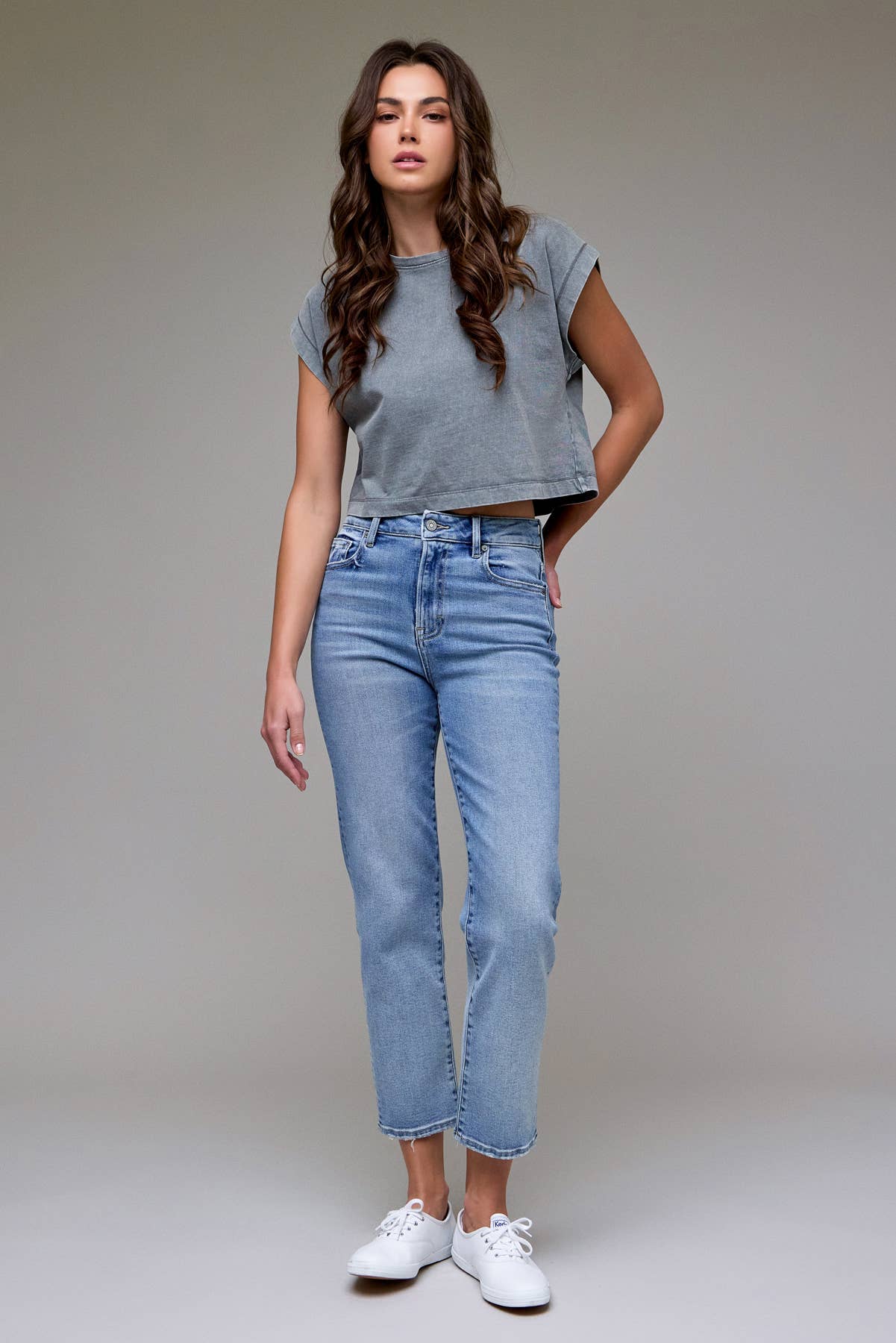 Tracey Jeans -Medium Dark Clean Stretch Denim