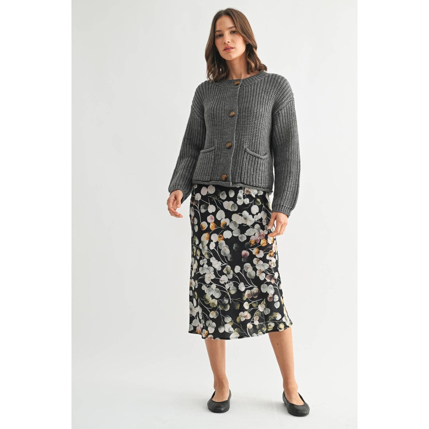 CHUNKY KNIT SWEATER CARDIGAN