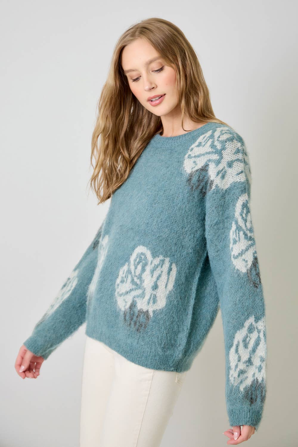 Floral Pullover Sweater