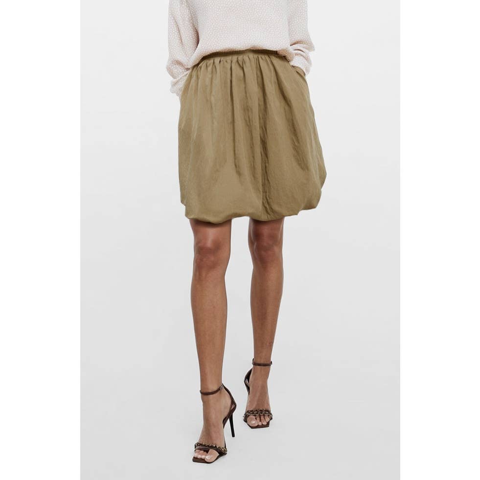 Bubble Skirt Elastic Waistband - ZEBRA