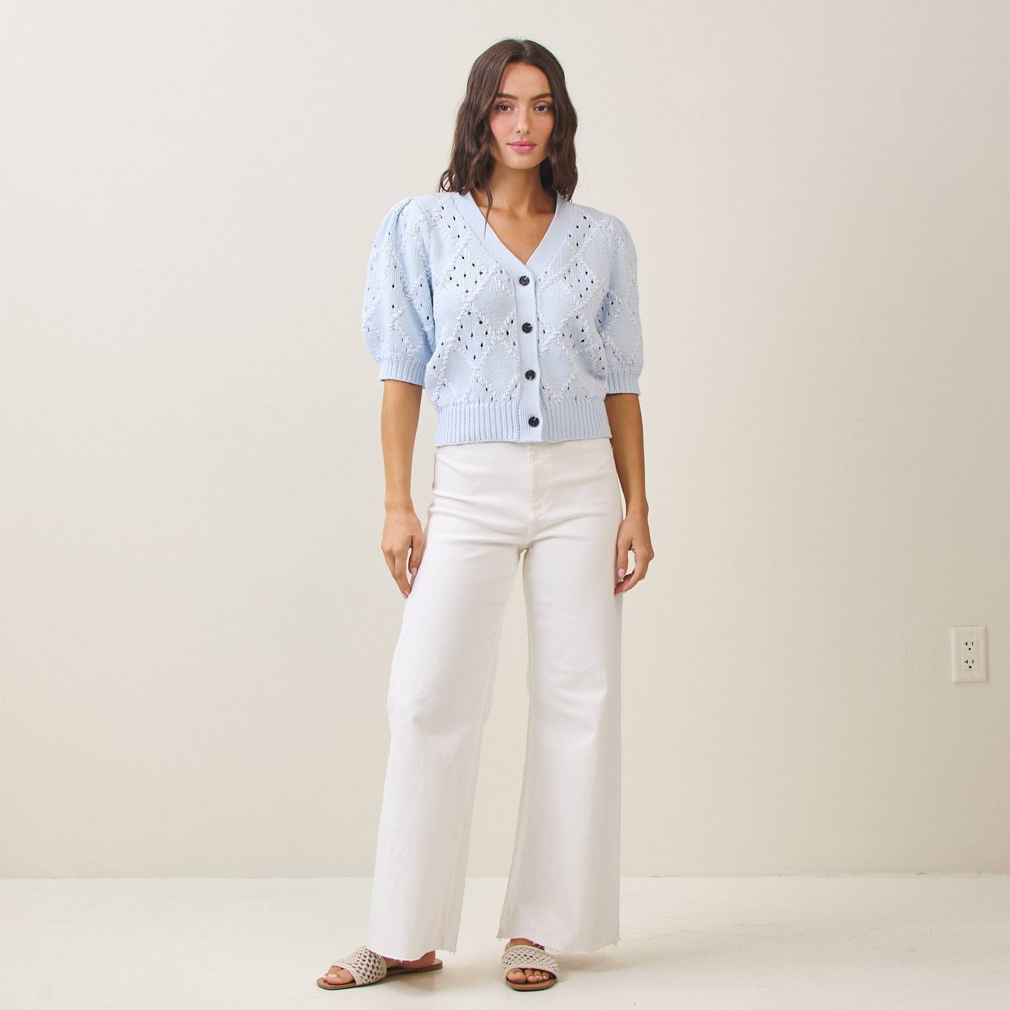 Diamond Half Sleeve Cardigan