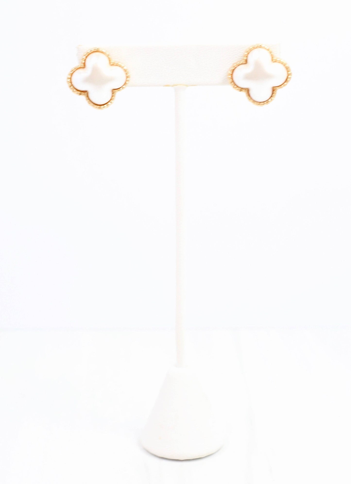 Caroline Hill - Massey Clover Stud Earring Pearl