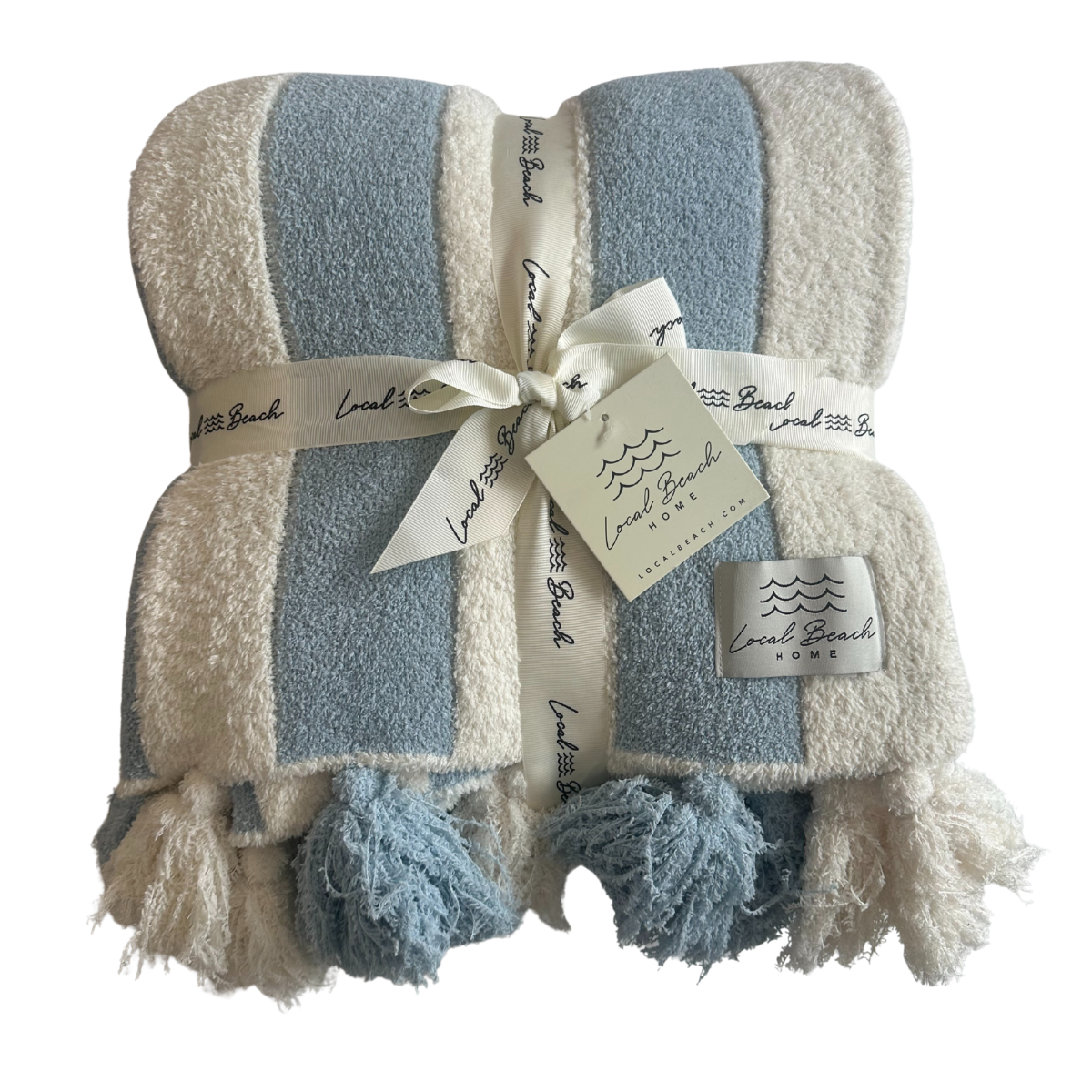 Striped Luxe Home Blanket with Tassels