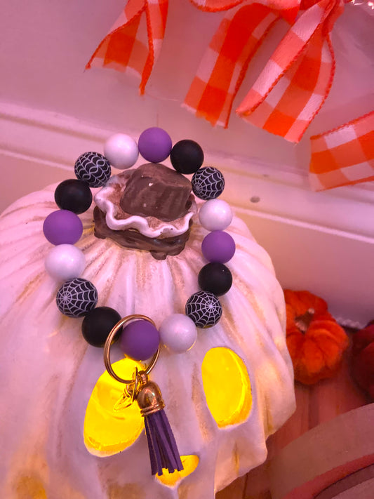 Spooky Sparkle Bats Keychain