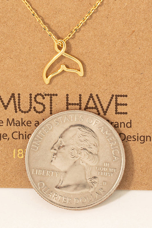 Whale Tale Pendant Necklace