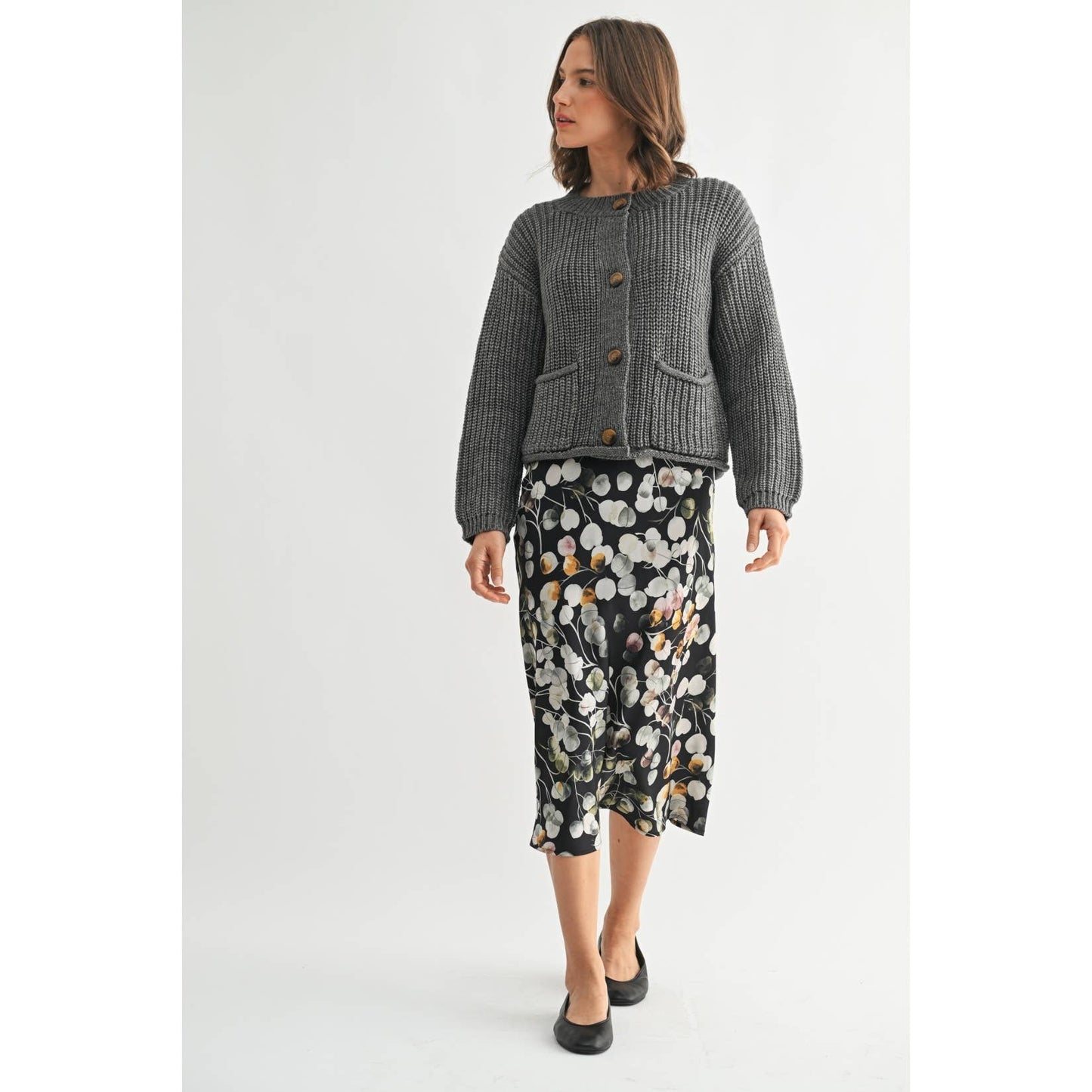 CHUNKY KNIT SWEATER CARDIGAN