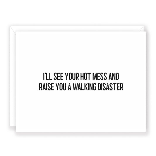 'Hot Mess' Funny Greeting Card