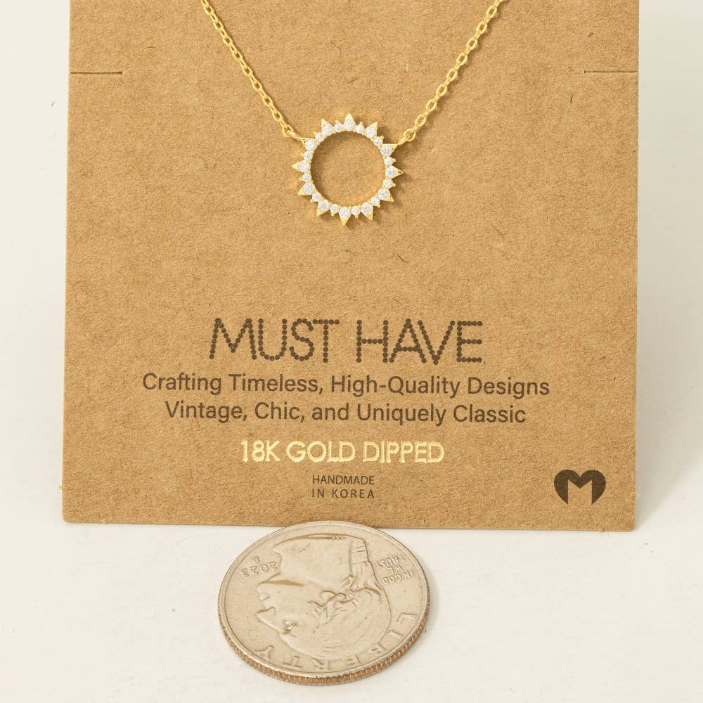 Circle Sun Pendant Necklace