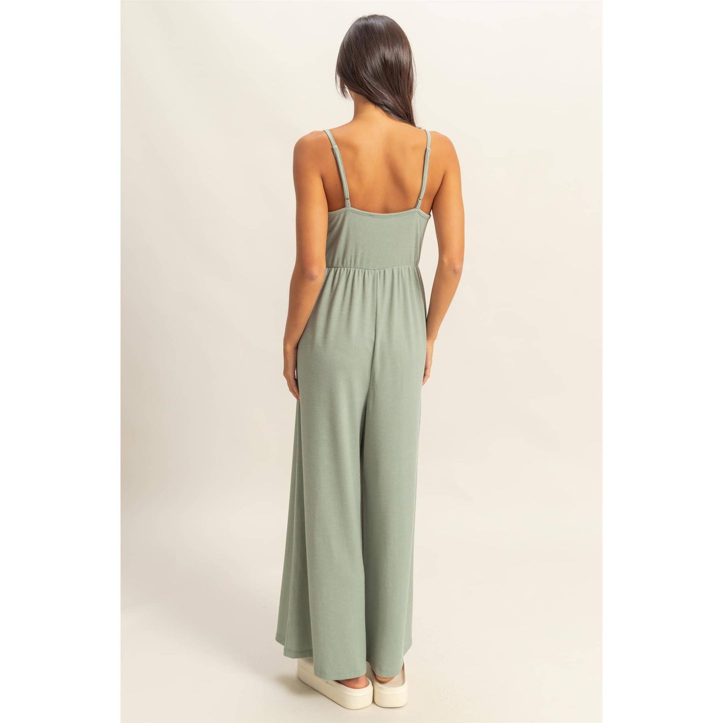 Scoop Neck Sleeveless Wide Leg Jumpsuit