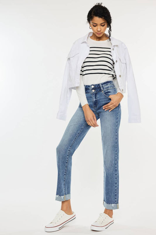 Margo High Rise Slim Straight Leg Jean