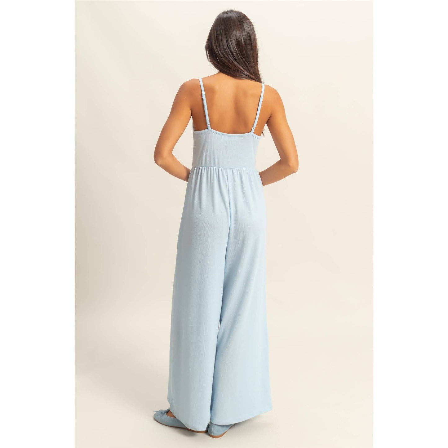 Scoop Neck Sleeveless Wide Leg Jumpsuit