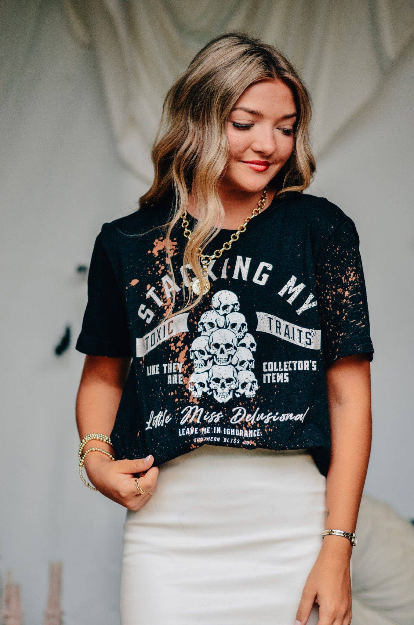 Southern Bliss Co. - Toxic Traits Bleached Tee